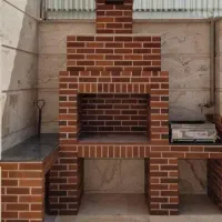 اجرای نمای سنگ و اجر و شومینه|بخاری، هیتر، شومینه|سلمانشهر, |دیوار