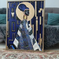 تابلو نقاشی زن نقابدار|تابلو، نقاشی، عکس|تهران, خواجه نظام الملک|دیوار