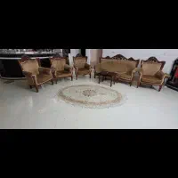 مبل ۹ نفره با میز ناهار خوری ده نفره همرا با عسلی|مبلمان خانگی و میز عسلی|قزوین, |دیوار