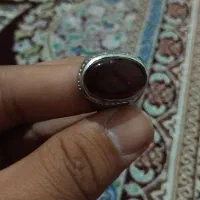 انگشتر عقیق سرخ سیاه یمنی