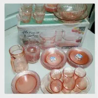 سرویس پیچ46پارچه ارکروک فرانسه بچه انتیک