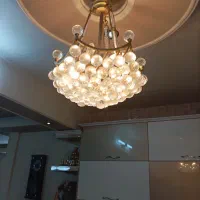 لوستر برنجی با کریستالهای خارجی اصل