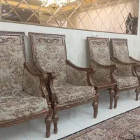 مبل سلطنتی ۹ نفره|مبلمان خانگی و میز عسلی|شوط, |دیوار