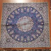 رومیزی ترمه و بشقاب مینا