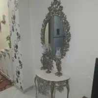 اینه وشمعدون برنز.