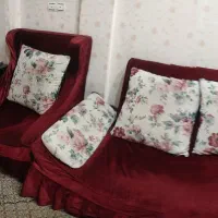 مبل هفت نفره با کوسن ها و رویه مبل