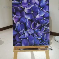 تابلو نقاشی گل رنگ روغن