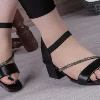 صندل پاشنه دار نگینی|کیف، کفش، کمربند|ساوه, |دیوار