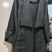 مانتوهای پاییزی نو مجلسی شلوارزارا مشکی ست‌هودی بگ|لباس|ارومیه, |دیوار