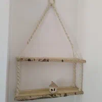 آویز مکرومه دو طبقه