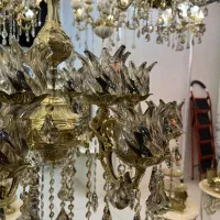 لوستر چهار شاخه هشت شعله برنر|لوستر و چراغ آویز|اردبیل, |دیوار