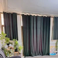 پرده مخمل سبز