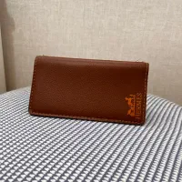 کیف پول چرم پالتویی هرمس