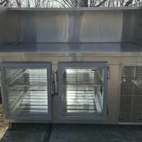 میزکار یخچال دار  تمام استیل نگیر وارداتی