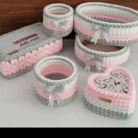 بافت سبدهای تریکو|صنایع دستی و سایر لوازم تزئینی|کنگاور, |دیوار