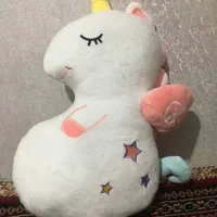 عروسک یونیکورن بزرگ بالشتی نو