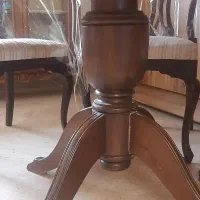میز ناهار خوری۶نفره گرد چوب