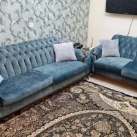 مبل نیم ست چستر همراه ست میز نهارخوری ۶ نفره|مبلمان خانگی و میز عسلی|تهران, مینی‌سیتی (شهرک نفت)|دیوار