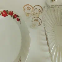 بشقاب گلسرخی قرمز