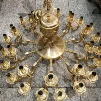 فروش ‌خریدار لوستر برنزی و اینه شمعدان