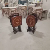 عسلی چمدونی تاشو معرق و بلوط