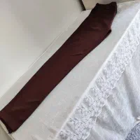 شلوار آکبند قهوه ای نیم بگ پاییزی مجلسی ریزشی