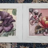 تابلو سه بعدی گل ابعاد ۳۰ در ۳۰