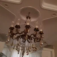 لوستر برنزی ۶شاخه ۱۲شعله شرکتی|لوستر و چراغ آویز|اسلام‌شهر, مظفریه|دیوار