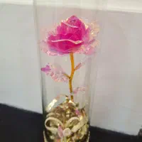 گل شیشه ای فانتزی دکوراتیو