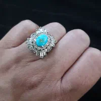 انگشتر الماس و انگشتر فیروزه نبشابور|جواهرات|سورک, |دیوار