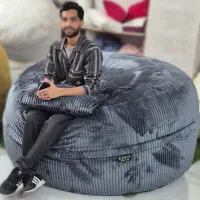 بین بگ (مبل شنی)سایز ۱۶۰ پارچه خارجی رنگ سرمه ای