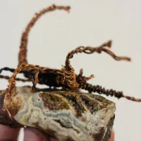 (مجسمه سیمی عقرب و سنگ ژئود کلکسیونی )|مجسمه، تندیس، ماکت|محمدشهر, ولدآباد|دیوار