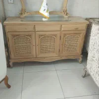 کنسول فرانسوی سه درب سه کشو حصیر خورده|بوفه، ویترین، کنسول|تهران, یافتآباد|دیوار