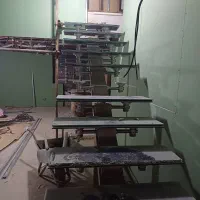 پله آلومینیوم با کف پله شیشه سکوریت ۳ لایه|مصالح و تجهیزات ساختمان|کیش, |دیوار