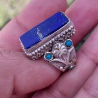 انگشتر نقره قدیمی لاجورد افغان|جواهرات|بندرعباس, |دیوار