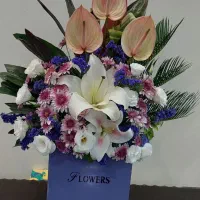 باکس گل رنگی گل طبیعی