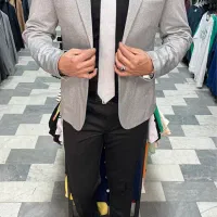 کت طوسی برفی(بابک استایل)