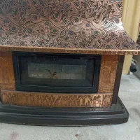 بخاری طرح شومینه|بخاری، هیتر، شومینه|قائن, |دیوار