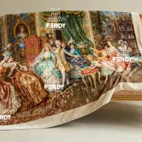 شال مبل مخمل شانل - قابل شستشو رنگ ثابت