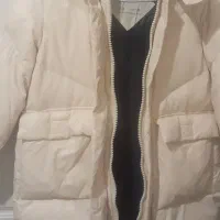 کاپشن بلند دخترانه، زارا، داخل پر، سایز ۸ سال