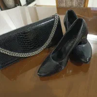 ست کیف و کفش ورنی  سایز 39 در حد نو واقعی