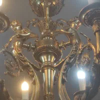 لوستر برنز اصل قدیمی|لوستر و چراغ آویز|اصفهان, بهاران|دیوار