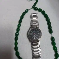 ساعت سیکو 5 سالم و درحد مردانه با تسبیح سنگ جیدسبز