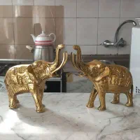 فیل و دلفین برنجی