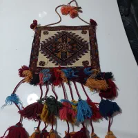 کیف کشکولی دست بافت قدمتی|گلیم، جاجیم، گبه|کرمانشاه, |دیوار