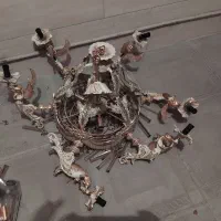 لوستر برنز  ۶شاخه فرشته|لوستر و چراغ آویز|ماهدشت, |دیوار