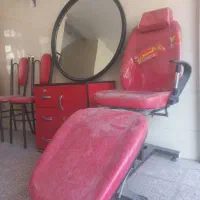 میز و صندلی فرفوژه و صندلی آرایشگری