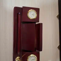 جا کاغذ وخودکار ساعت دار رومیزی