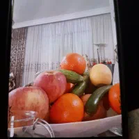 پرده کتان با دستک