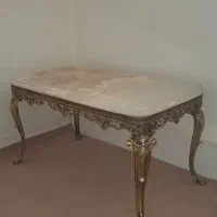 میز برنز با سنگ مرمر